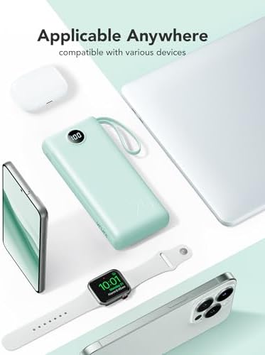 VRURC 20000mAh Portable Charger | 22.5W Fast Charging Power Bank with Cables