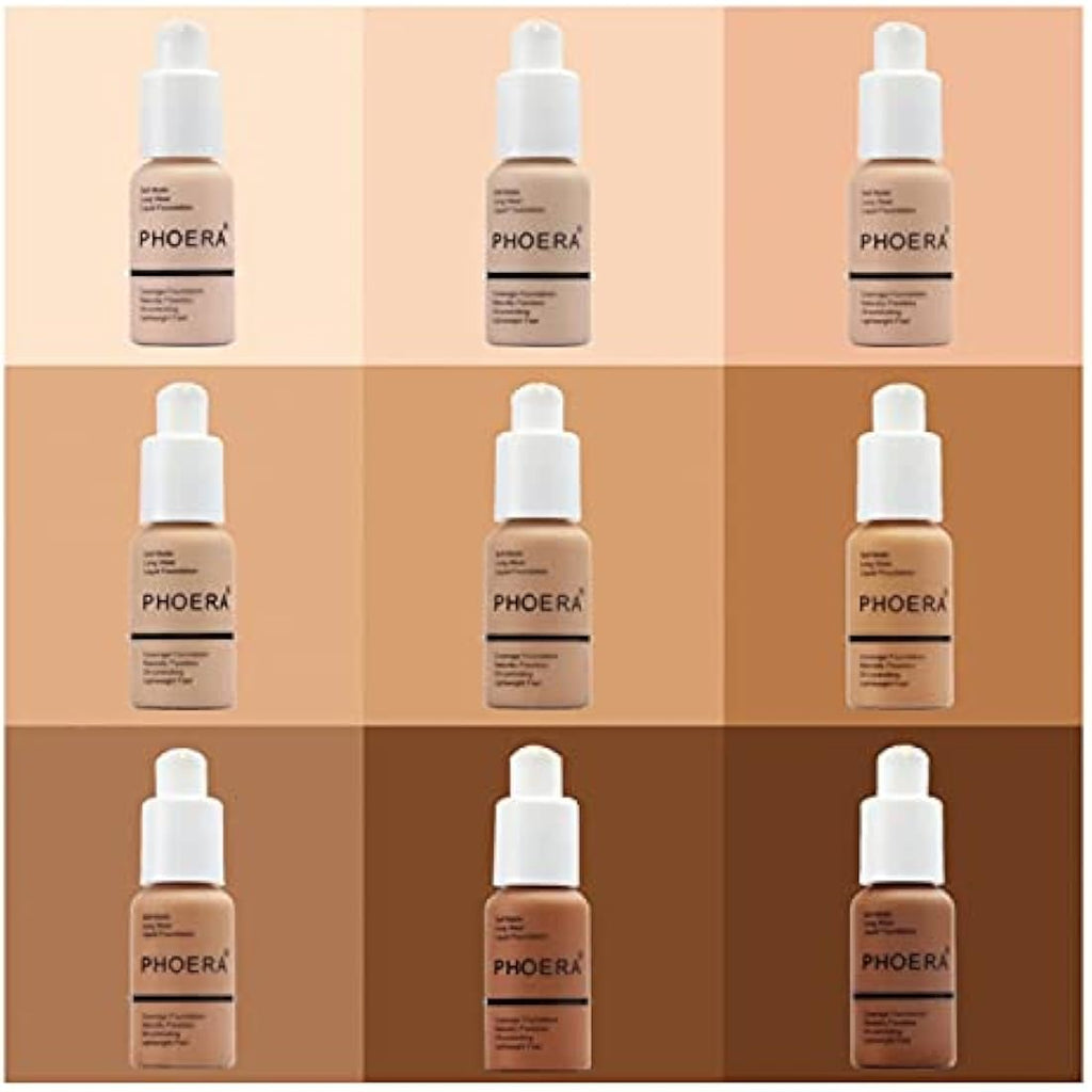 Phoera Full Coverage Matte Foundation | Long Lasting Concealer - 109 Mocha
