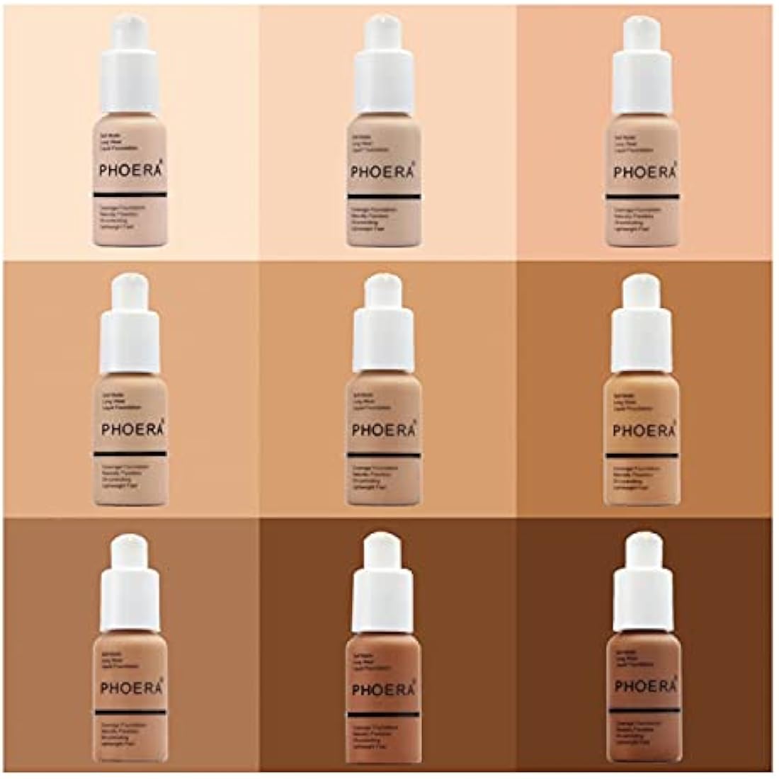 Phoera Full Coverage Liquid Foundation | Matte Oil Control - 105 Sand
