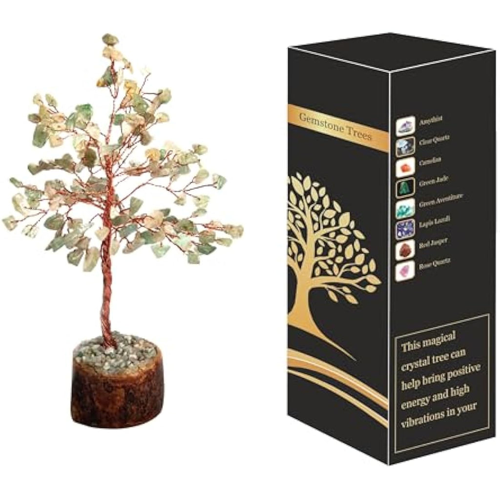 Green Aventurine Crystal Tree - Healing Gemstone Home Decor