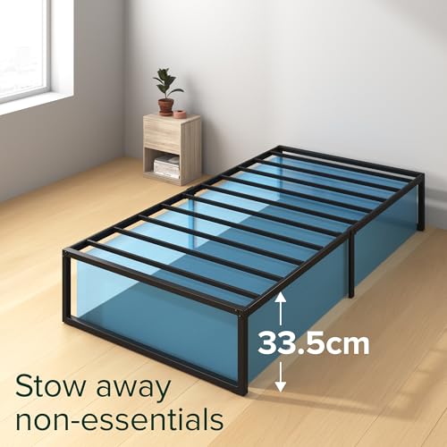 Zinus Lorelai Single Metal Platform Bed Frame | 36cm Height | Black
