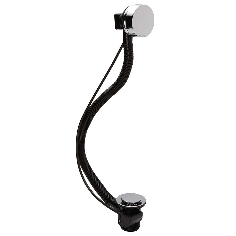 VeeBath Round Pop Up Bath Waste with Overflow - Chrome Bathtub Drain