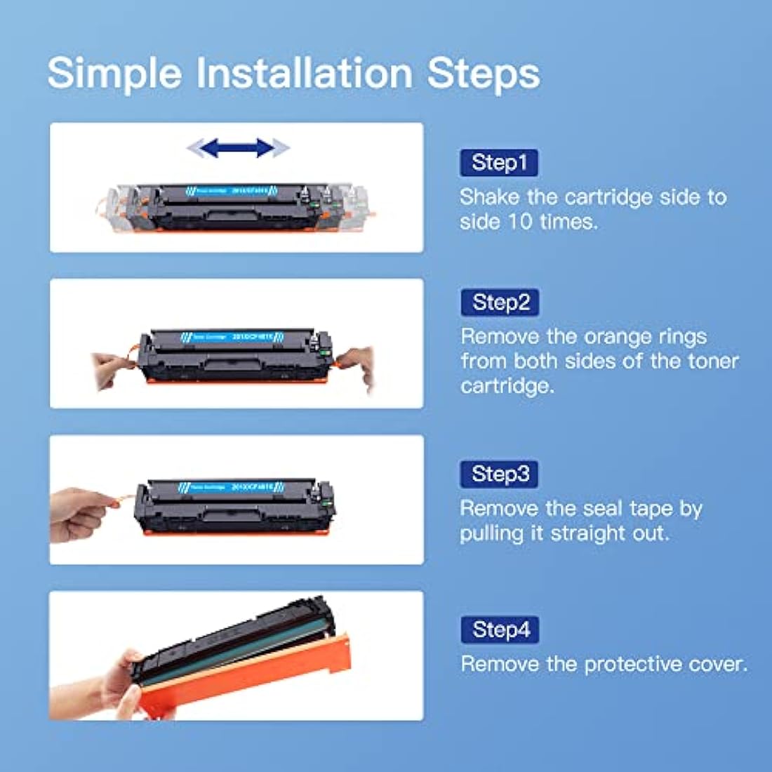 GPC Image 201X Compatible Toner for HP Color LaserJet Pro M252 M277 | 4-Pack