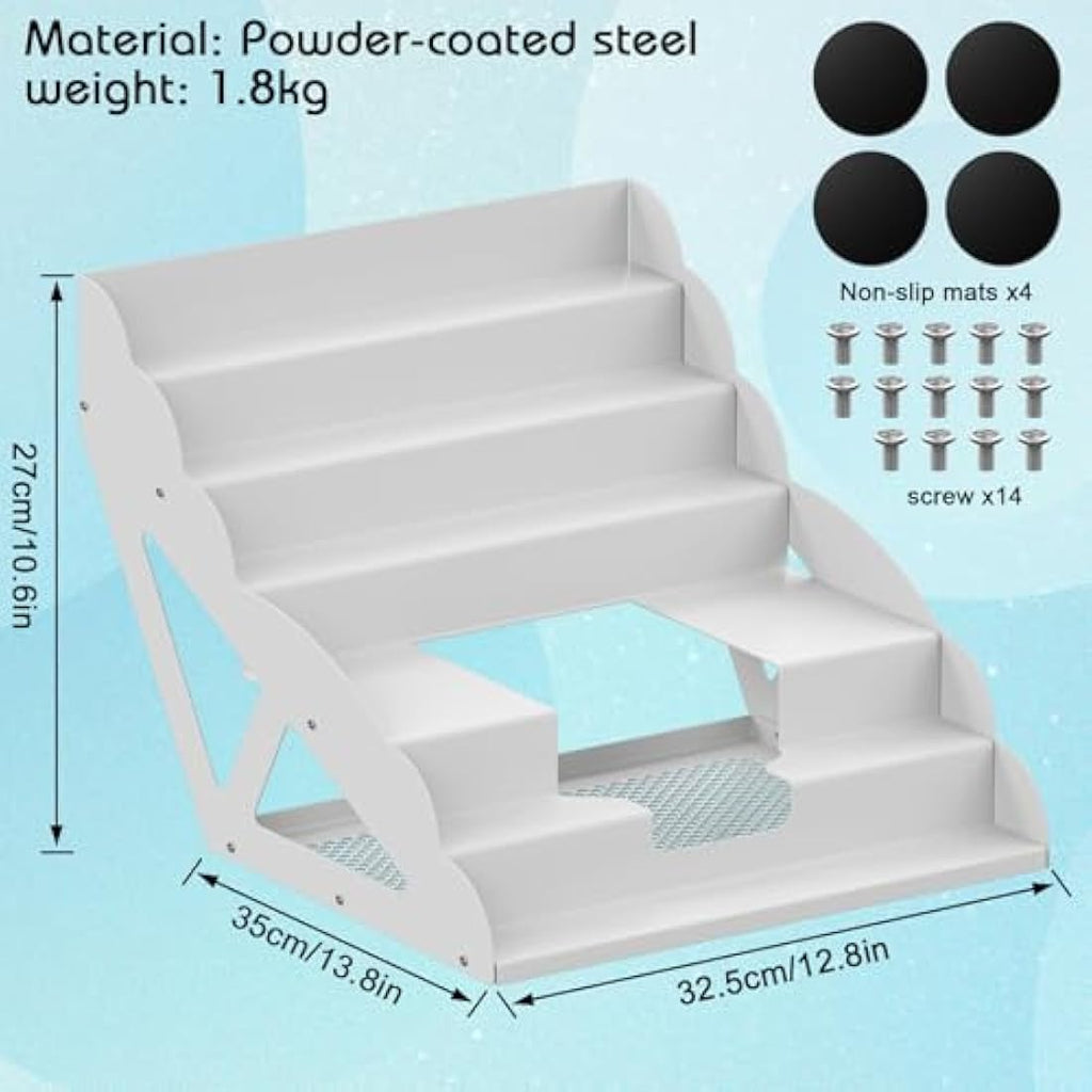 Magnetic Toniebox Shelf for IKEA Kallax - White Metal Rack
