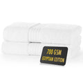 ALSAP Egyptian Cotton Hand Towels - 700 GSM White Luxury Set of 2