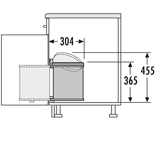 Britten & James 15L Stainless Steel Under Cupboard Kitchen Waste Bin