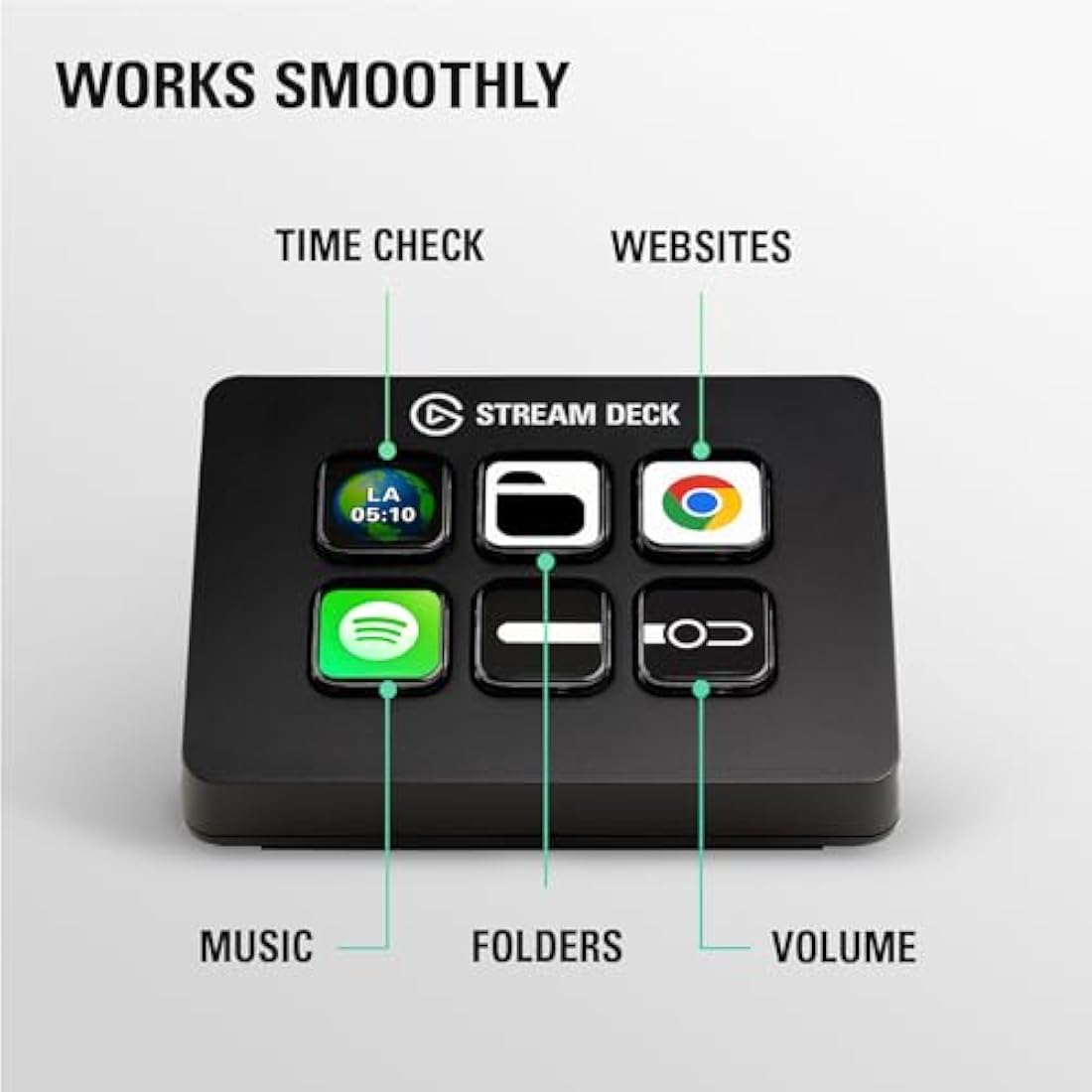 Elgato Stream Deck Mini – Customizable LCD Macro Pad for PC and Mac