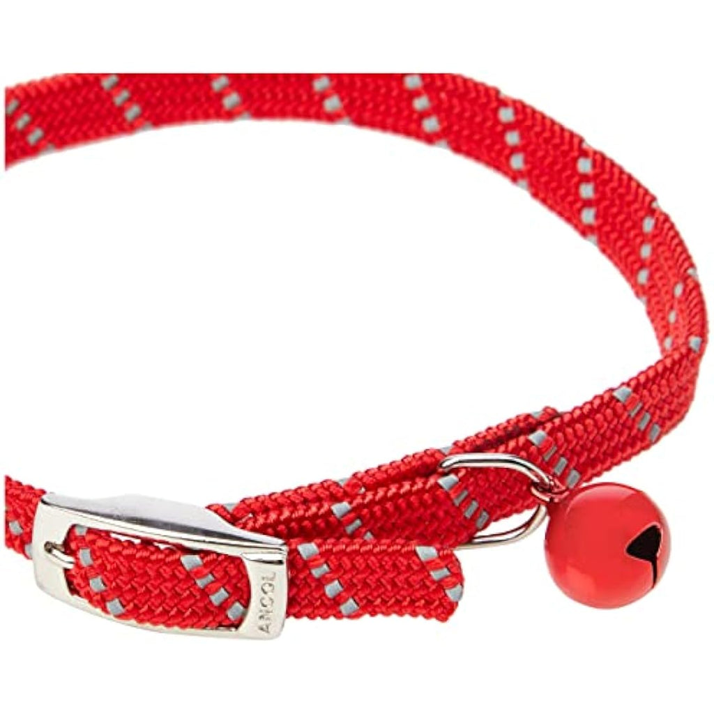 Ancol Softweave Reflective Nylon Cat Collar – Red Adjustable Strap