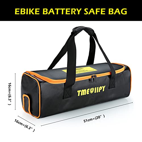 TMEOIIPY Ebike Battery Bag – Fireproof Lipo Charging & Storage Case, 20in