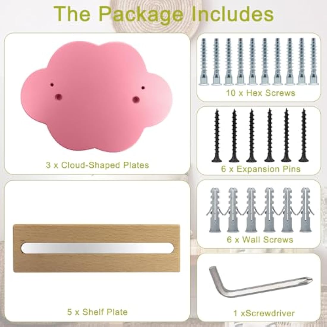 Cloud Tonie Shelf - Magnetic Wooden Storage for 35 Figures, Pink