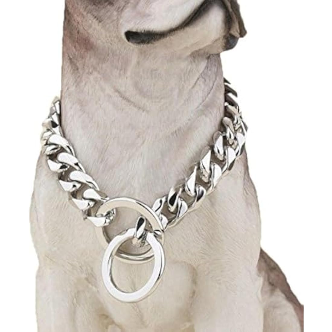 Silver Phantom 20mm Cuban Link Dog Collar – Stainless Steel, 24 Inch