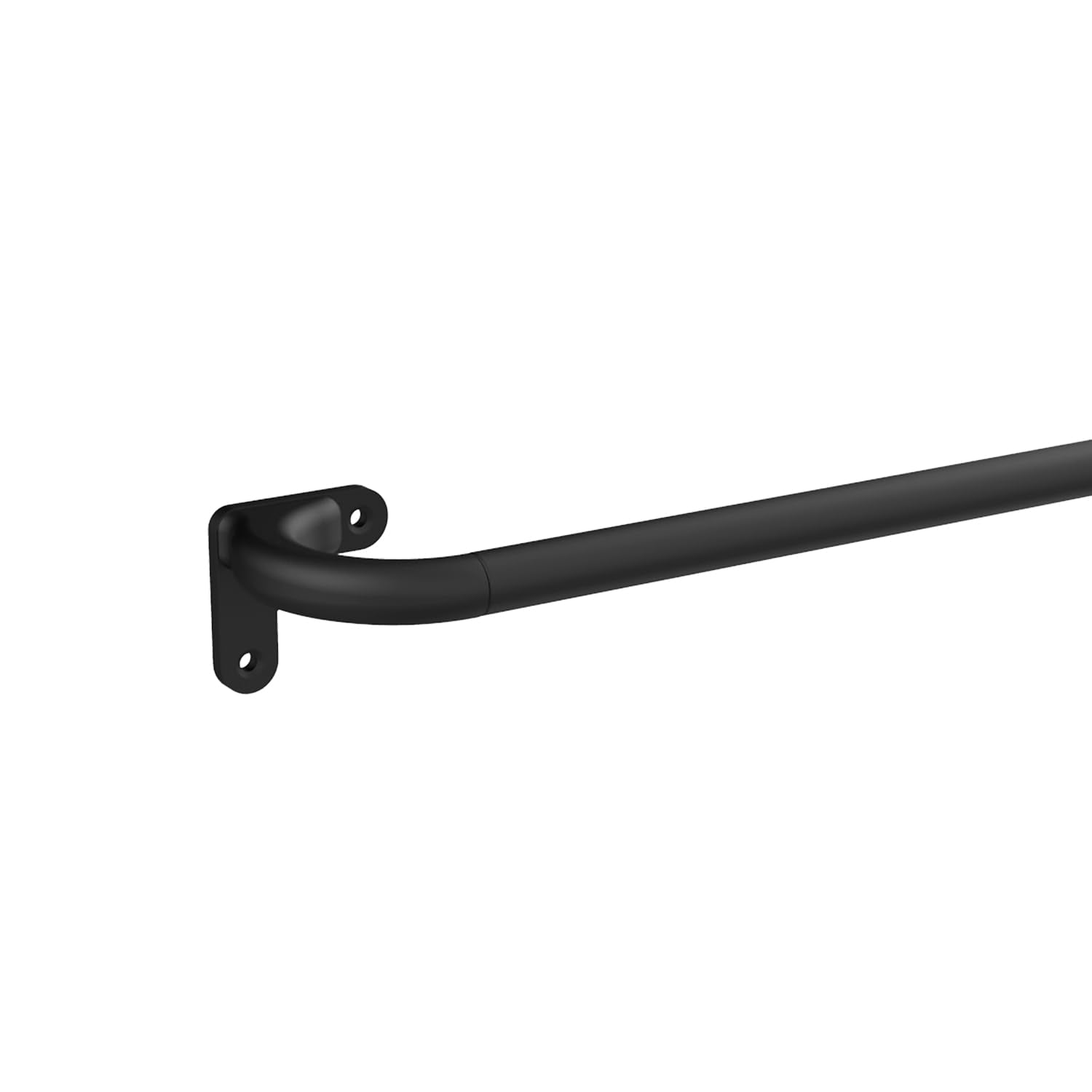 GCurtain Industrial Wrap Around Curtain Pole | 48-86" Matte Black