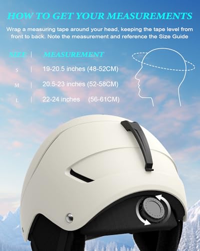 RIOROO Ski Helmet | Adjustable Vents Snowboard Helmet for Men & Women