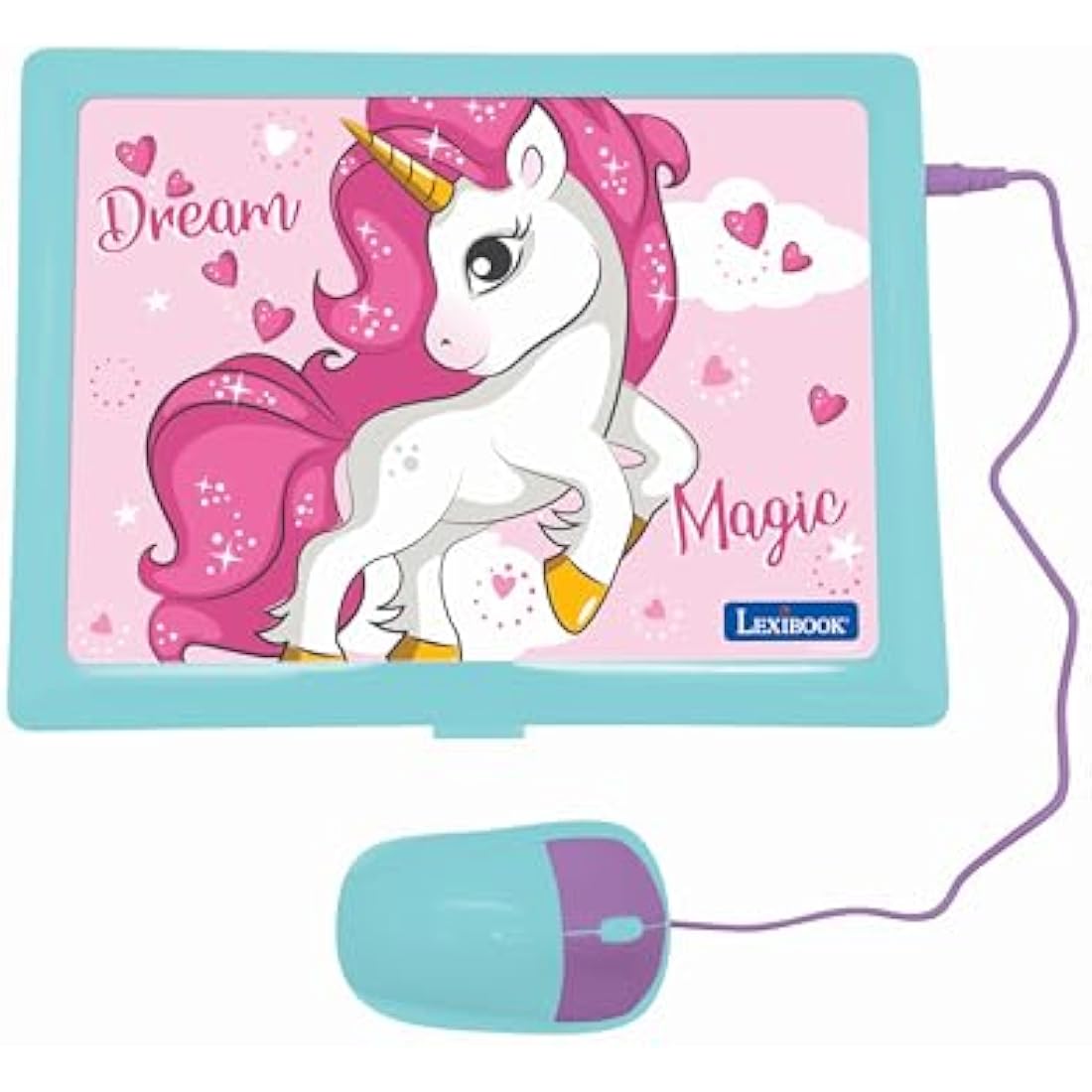 Lexibook Unicorn Bilingual Educational Laptop - 124 Activities for Kids