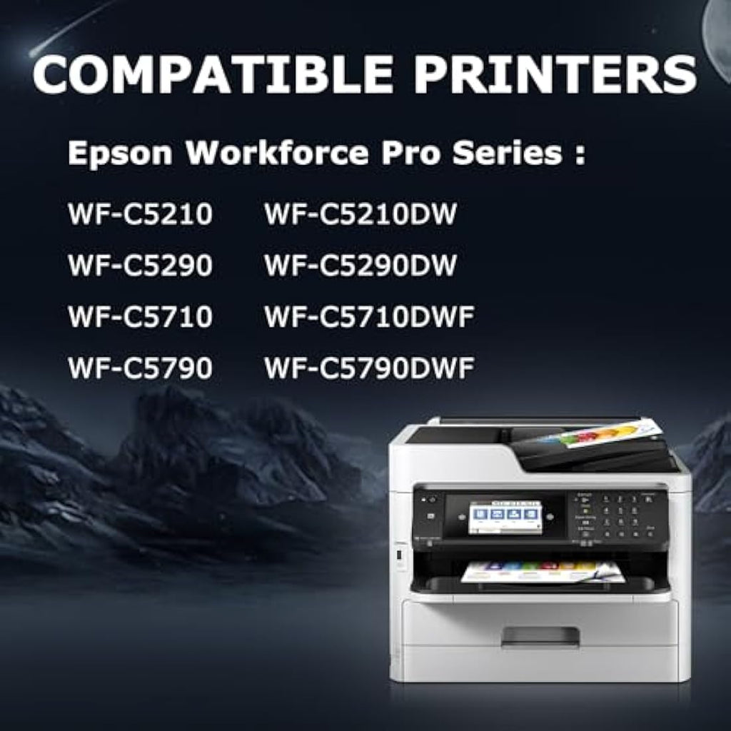 DOUBLE D T9451-T9454 Ink Cartridges for Epson WorkForce Pro WF-C5710 (4-Pack)