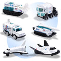 6-Piece Diecast Space Toy Set – Rocket Shuttle & Rover Fleet