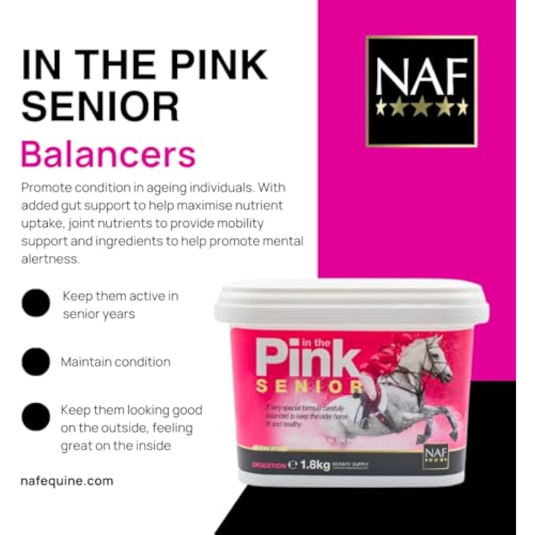NAF In the Pink Senior 1.8kg – Horse Joint & Digestive Supplement