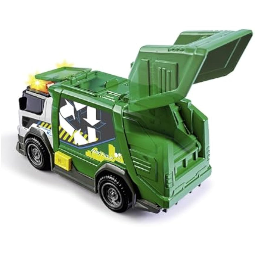 Majorette City Cleaner Refuse Vehicle – 15cm Toy Truck with Light & Sound