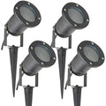 GU10 Outdoor Garden Spike Lights | IP65 Matt Black - 4 Pack