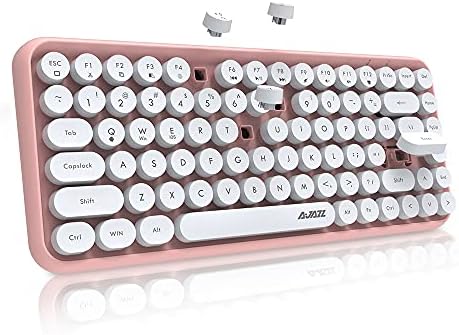 FELiCON 308i Retro Wireless Bluetooth Keyboard – 84-Key Typewriter – Pink