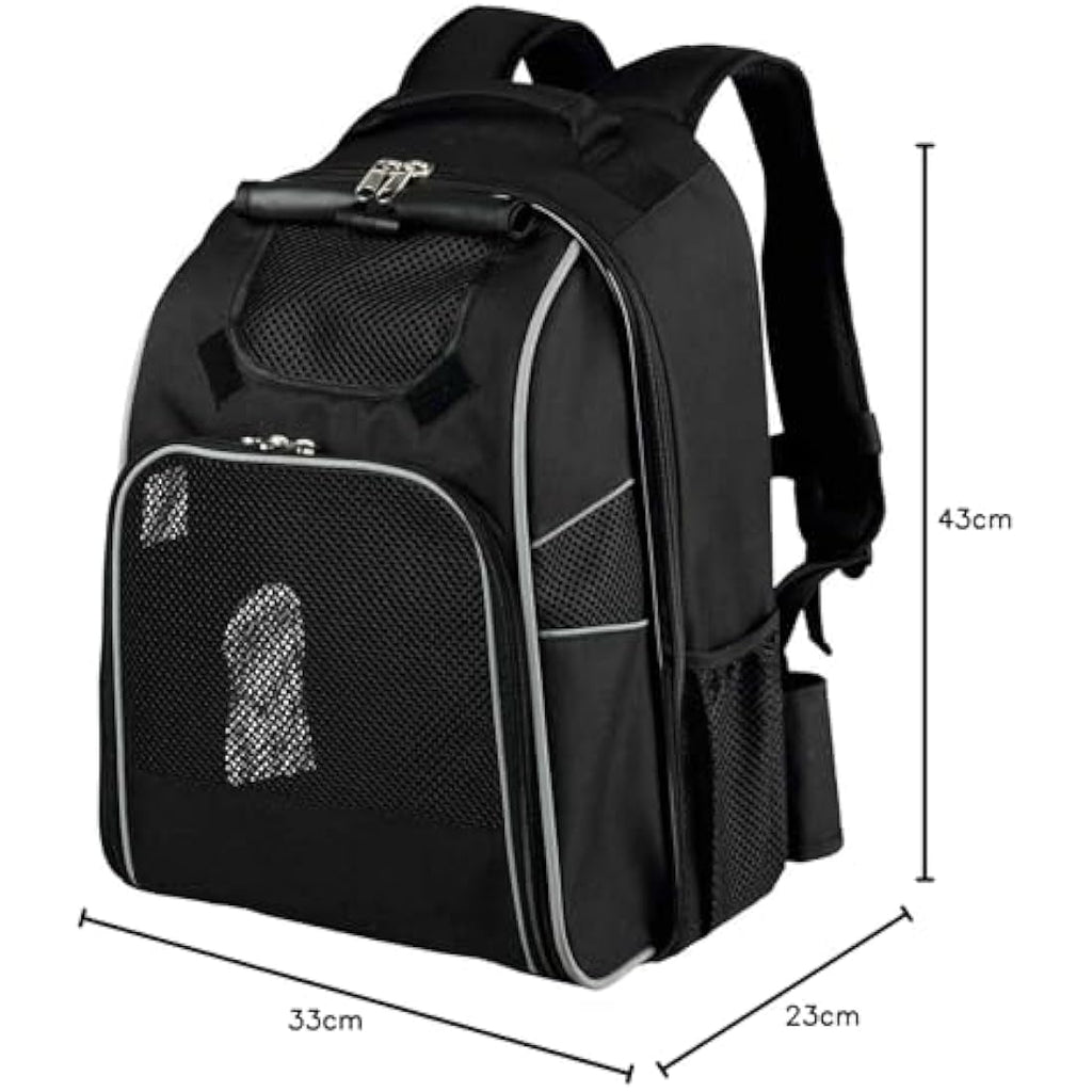 TRIXIE William Dog Backpack – Ergonomic Polyester Pet Carrier, Black