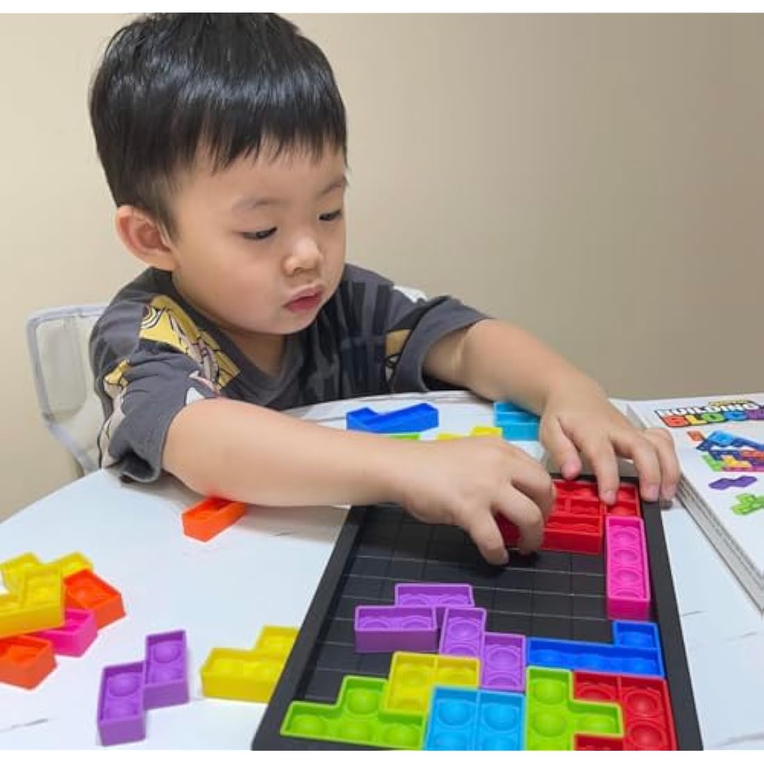 Jolof Store Fidget Jigsaw Pop Game – Sensory Silicone Logic Puzzle Toy