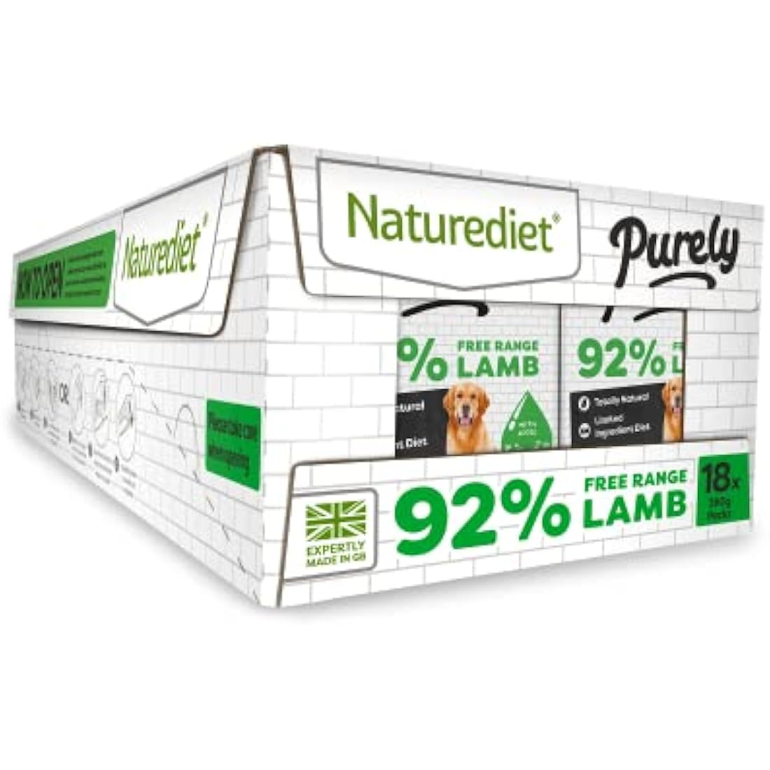 Naturediet Lamb Natural Wet Dog Food - Complete Meal (18 x 390g)