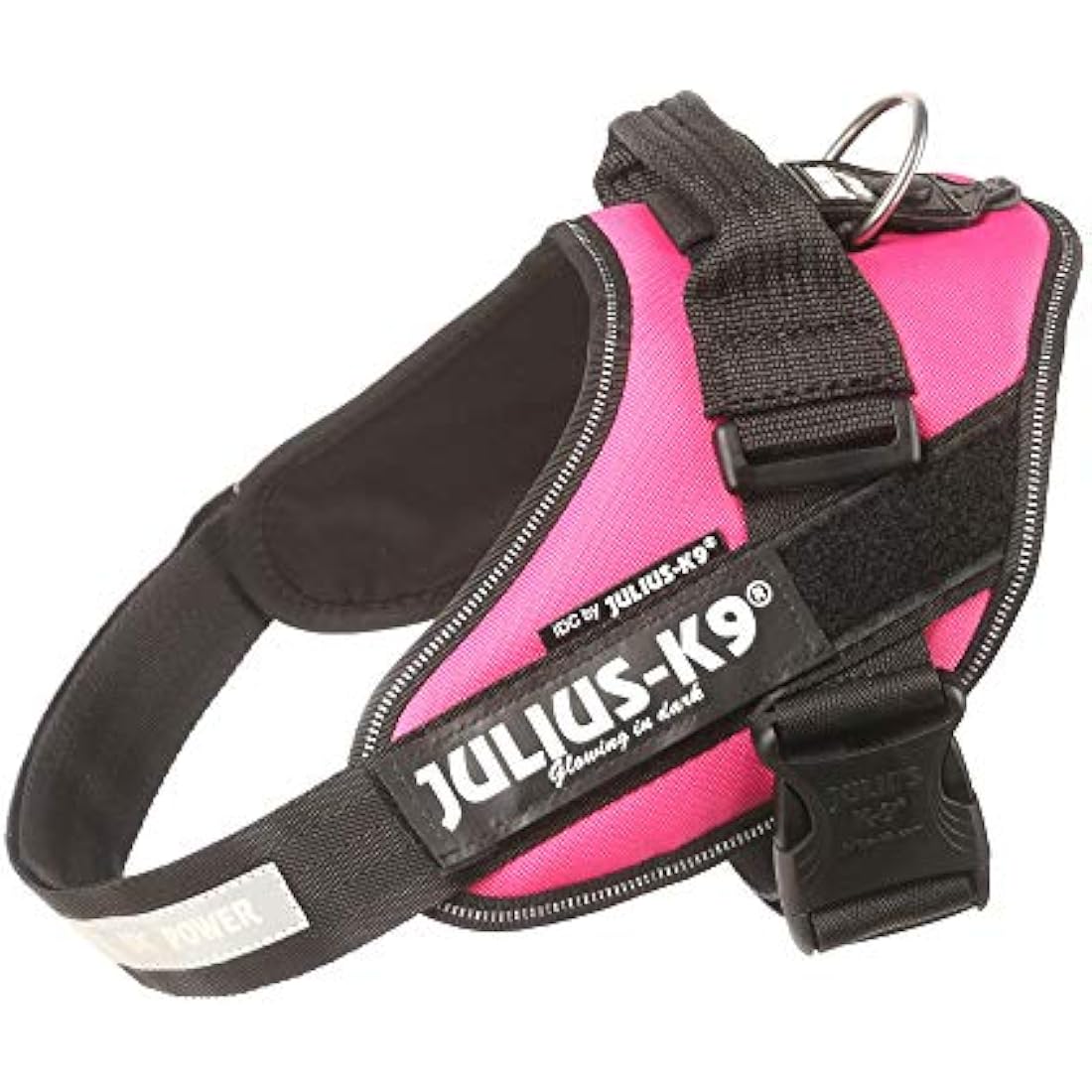 IDC Powerharness Dog Harness - Reflective, Dark Pink, Size M/0