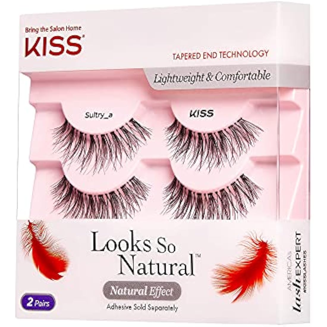 KISS Looks So Natural False Eyelashes – Sultry Style, 2 Pair Pack