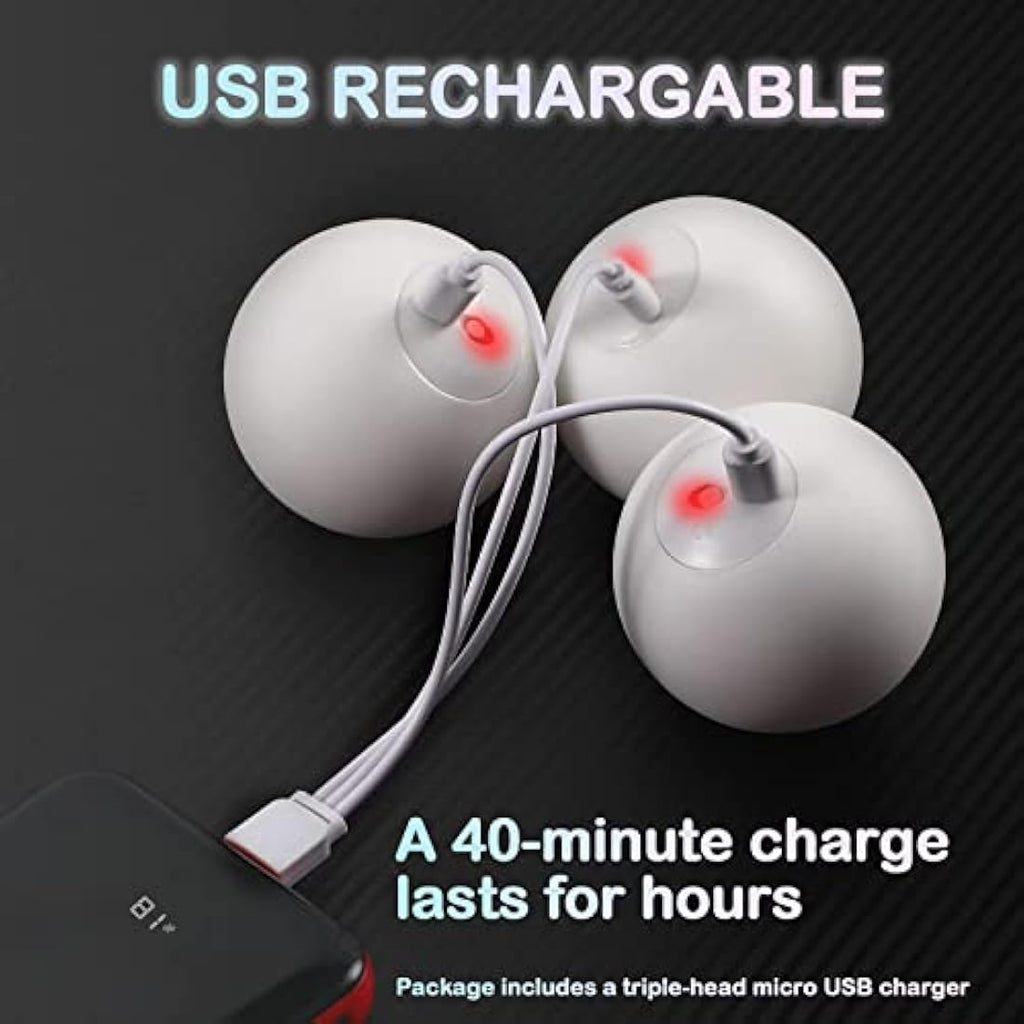 Jolof Store LED Juggling Balls – 3-Piece Rechargeable Luminous Set