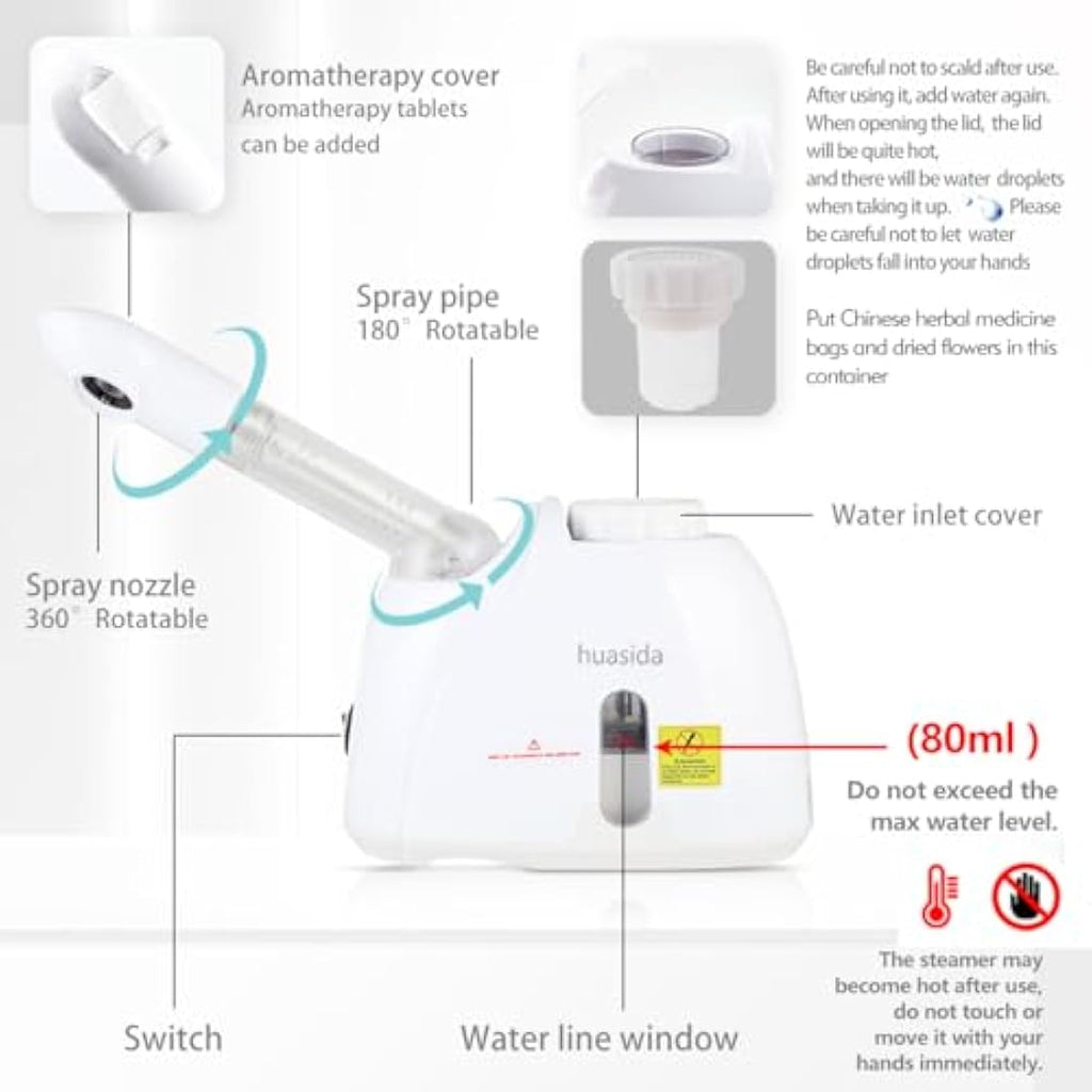 Facial Steamer – Professional Warm Mist Spa with Aromatherapy