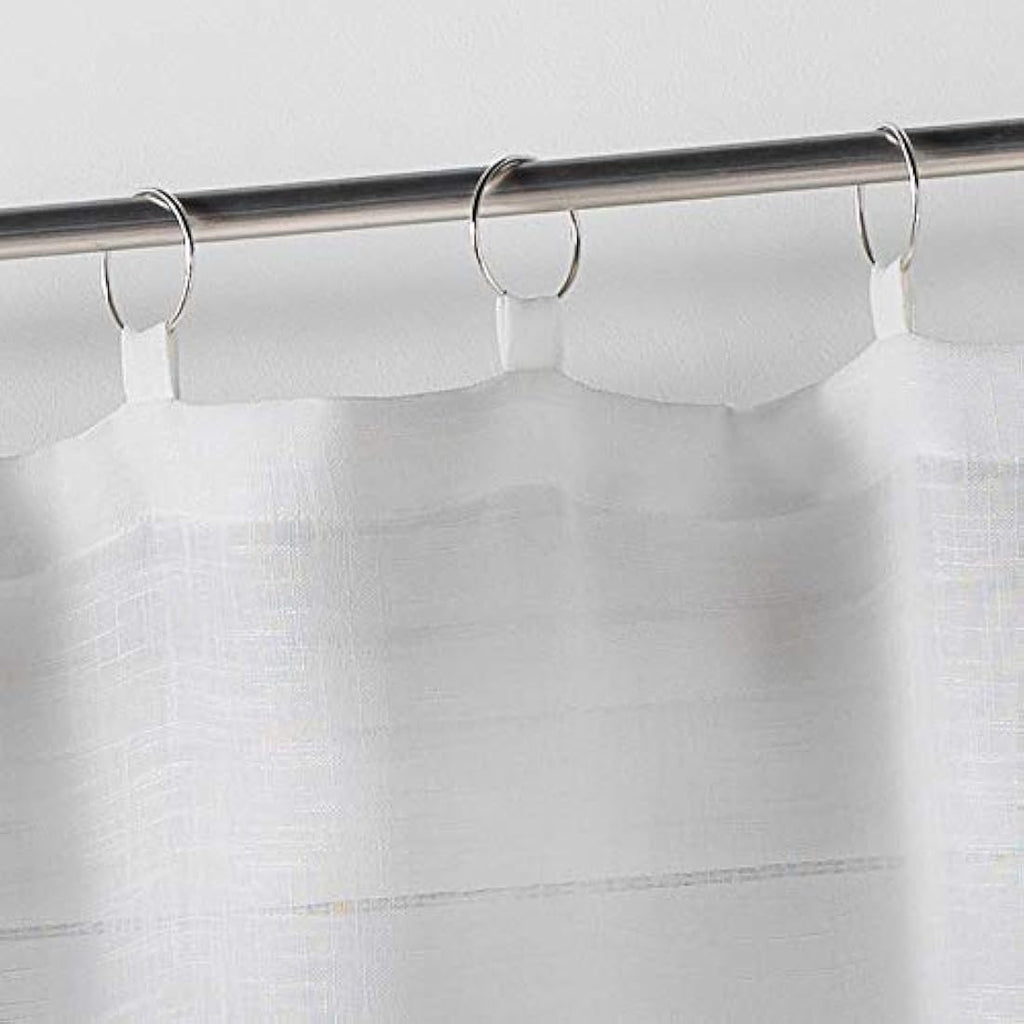 Douceur d'Intérieur Milza White Straight Curtain Rods - 70 x 200 cm