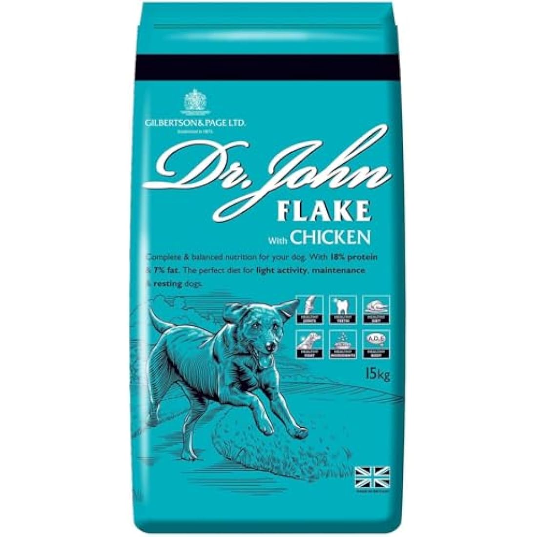 Dr John Complete Dry Dog Food - Wholegrain Flake with Chicken, 15kg