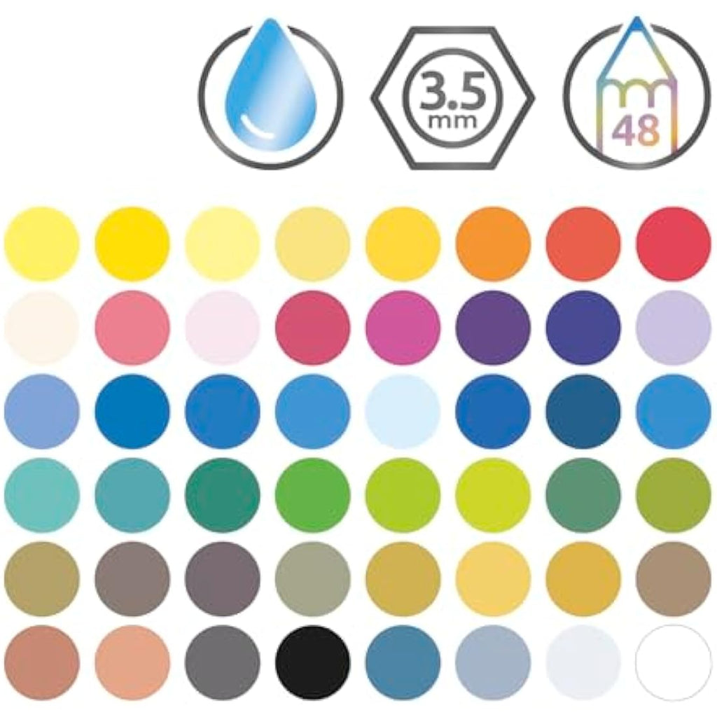 Derwent Watercolour Pencils – Professional Set of 48 in Wooden Box