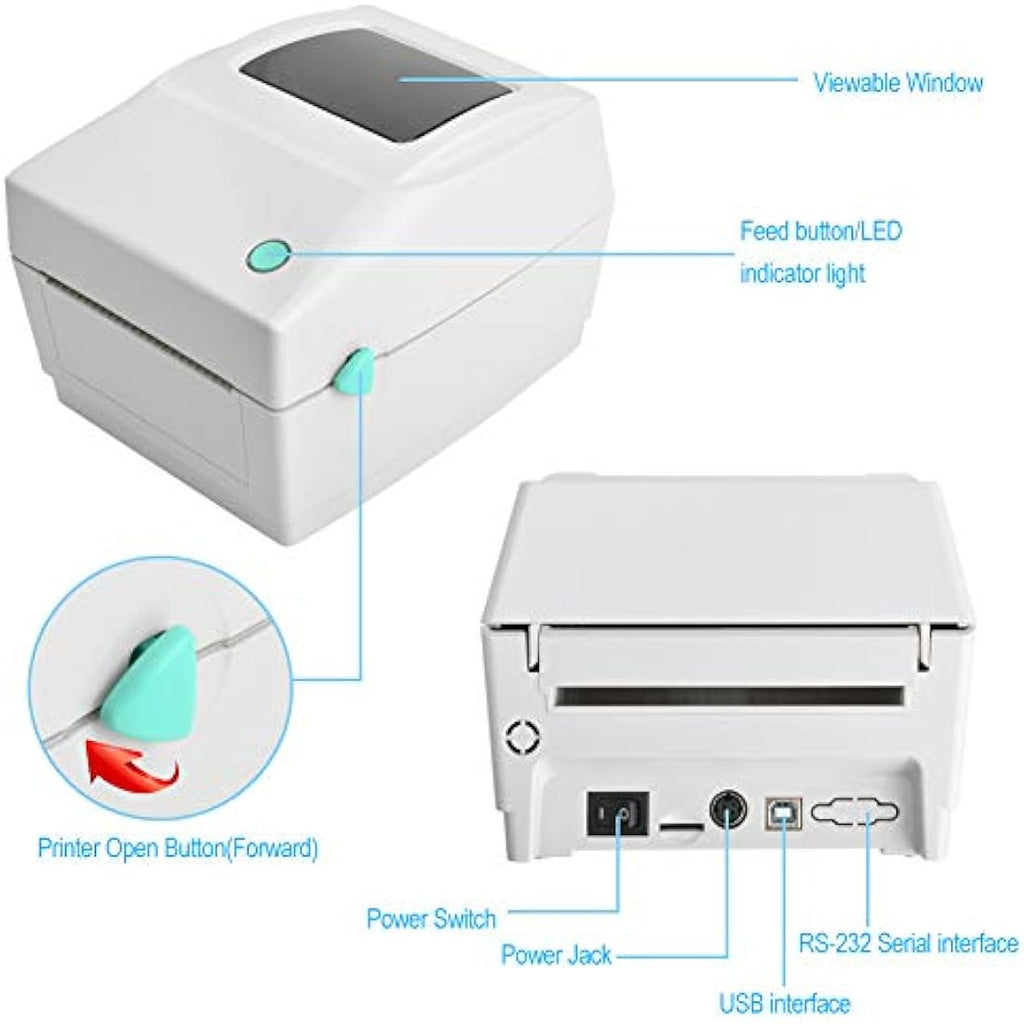 FungLam High Speed Thermal Label Printer for 4x6 Shipping Labels