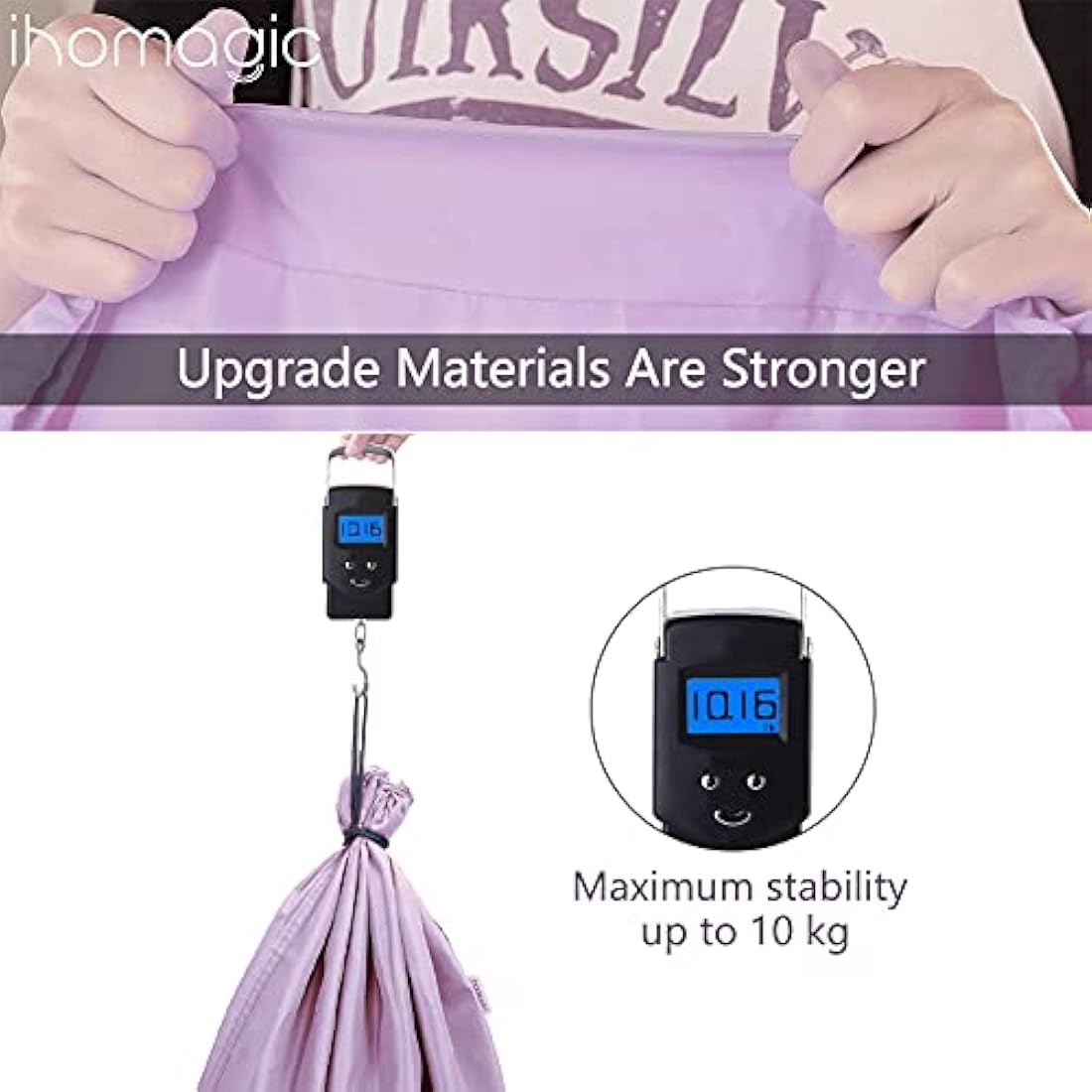 IHOMAGIC Extra Large Laundry Bag | 120L Durable Polyester Drawstring Bag