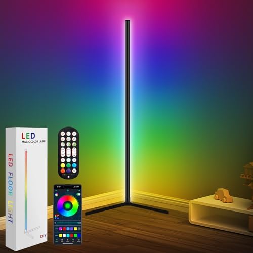 Smart RGB LED Corner Floor Lamp | 165cm Music Sync Mood Light
