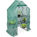 Relaxdays Walk-In Foil Greenhouse – Portable Garden Grow Tent with Shelf