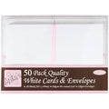 Anita's A6 Blank Cards and Envelopes - White Pack of 50 for Card Making