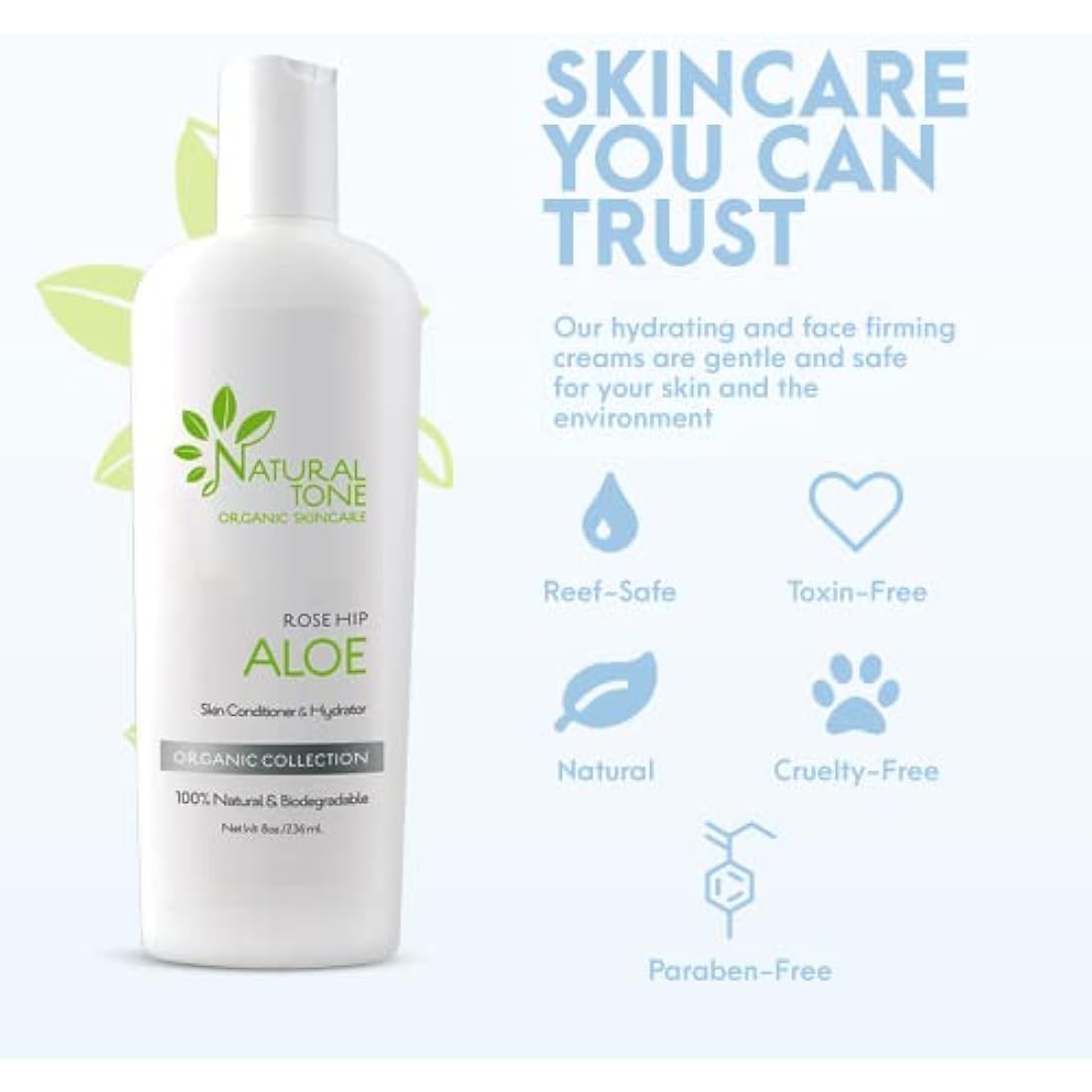 Natural Tone Rosehip Aloe After-Sun Lotion - Tan Extender & Hydrator 236ml