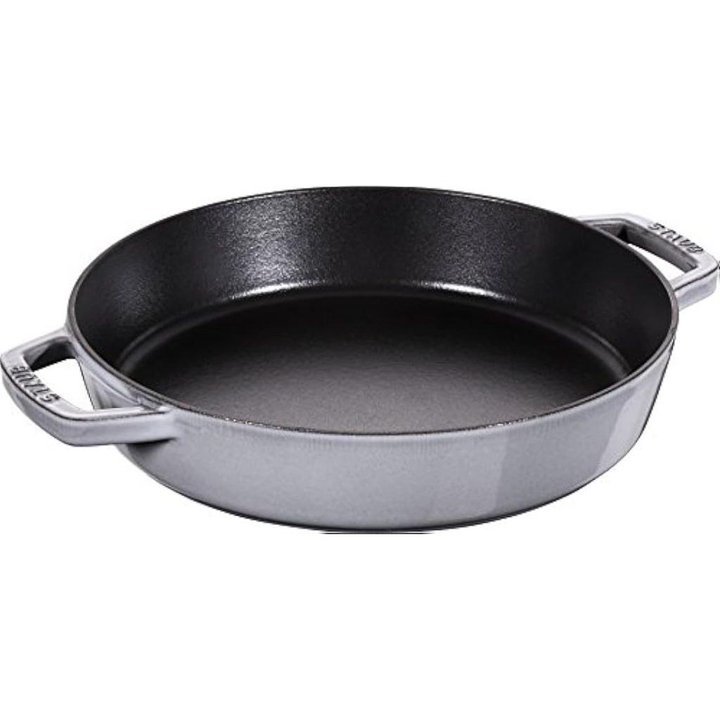 Staub Cast Iron Frying Pan with Two Handles, Graphite Grey, 26 cm