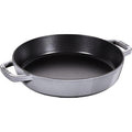 Staub Cast Iron Frying Pan with Two Handles, Graphite Grey, 26 cm