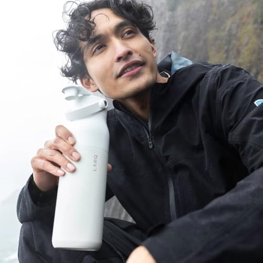 LARQ Swig Top 23oz Insulated Stainless Steel Water Bottle – Granite White