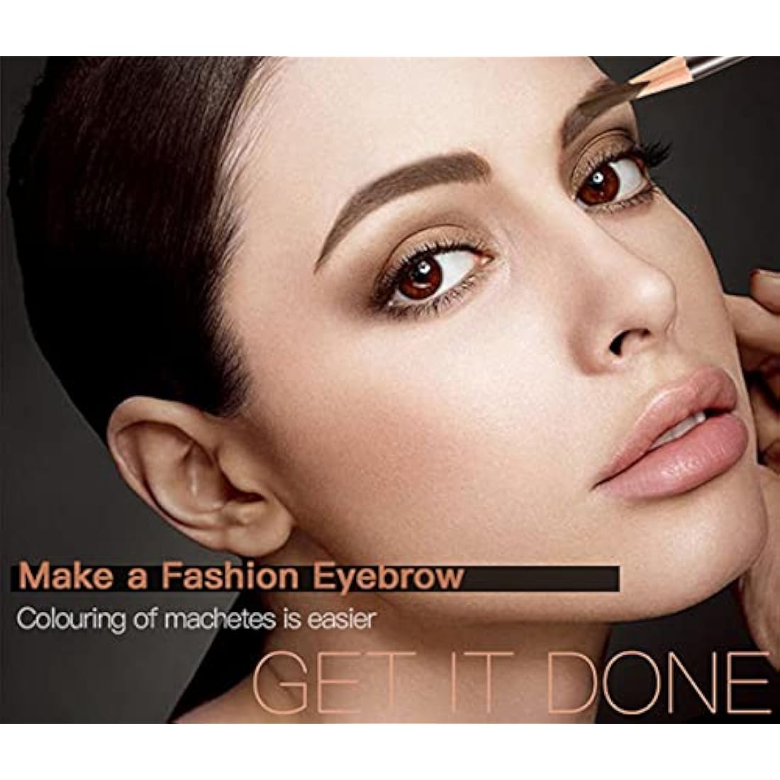 Go Ho 12-Piece Dark Brown Eyebrow and Eyeliner Pencil Set | Waterproof