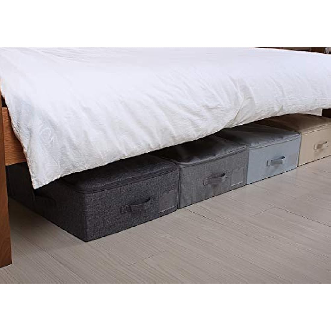 Jolof Store Large Underbed Storage Container for Bedding – Black Gray