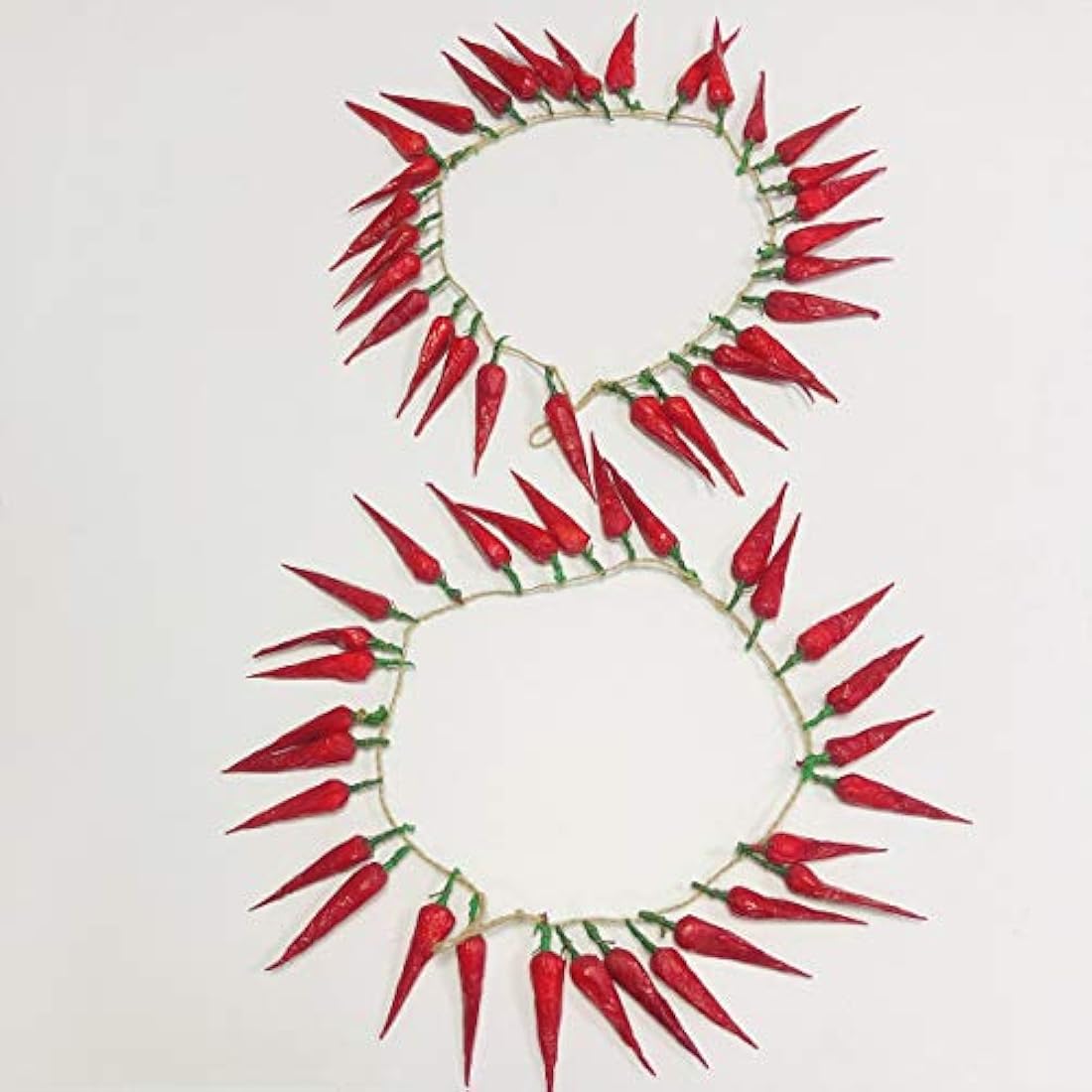 Artificial Red Chili Garland – 24 Inch Fake Pepper Wreath 2pcs