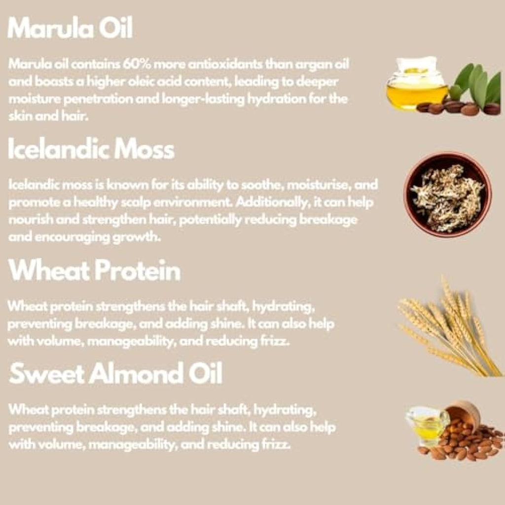 Moo & Yoo Miracle Hair Mask – Vegan Marula Oil Treatment for Dry Hair