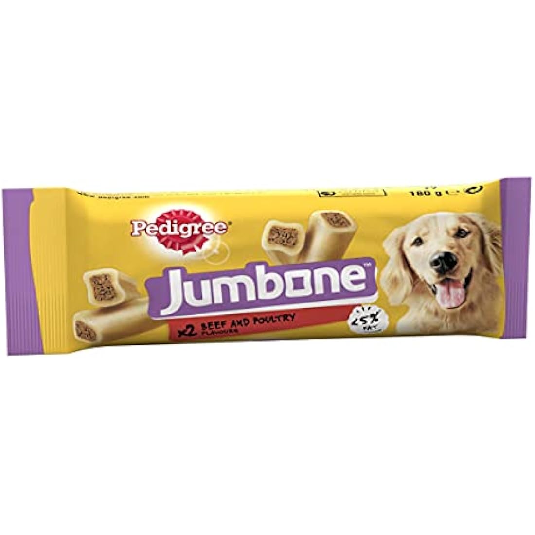 Pedigree Jumbone Medium Dog Treats - Beef & Poultry, 24 Chews 180g