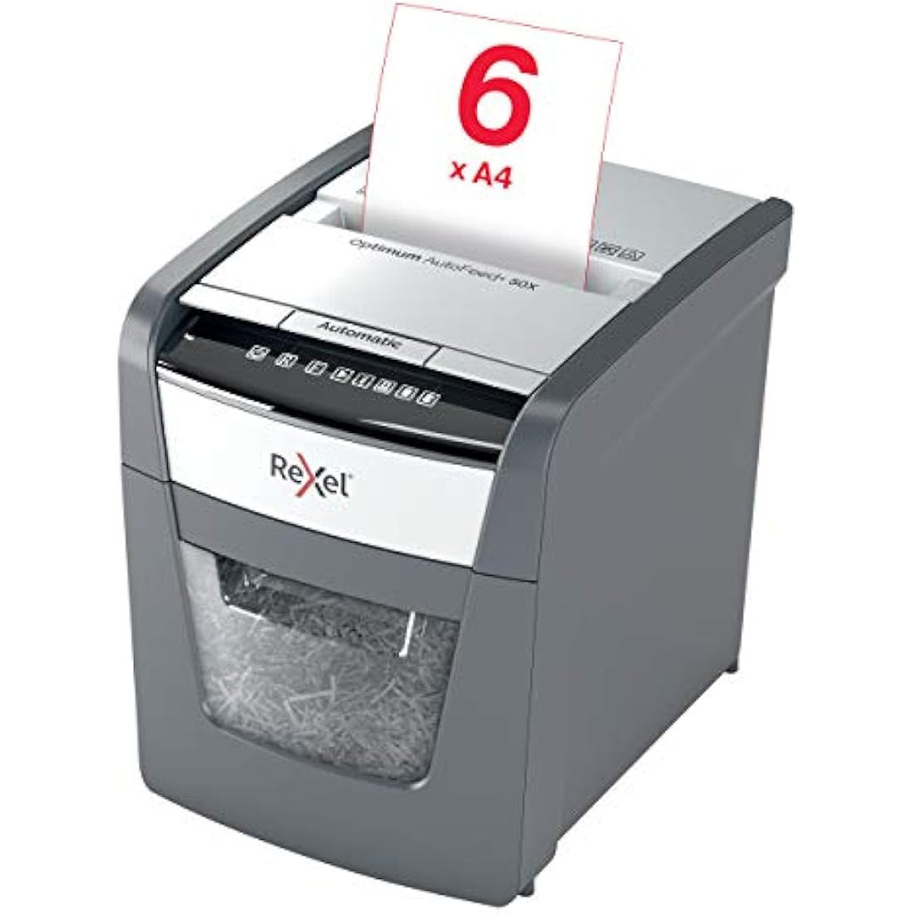 Rexel Optimum Auto Feed+ 50X Cross Cut Paper Shredder | 20L Bin