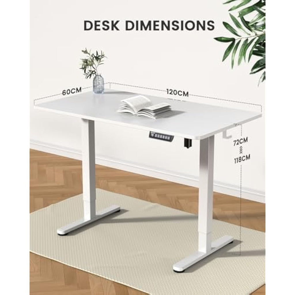 ErGear Electric Standing Desk – 120x60cm Height Adjustable Sit Stand